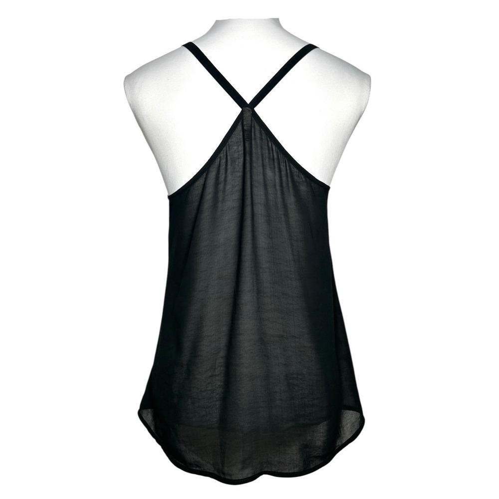 BB Dakota Black Sequin Floral Cami Top M Sheer Fairy Grunge Indie Sleaze Tank - Picture 5 of 12